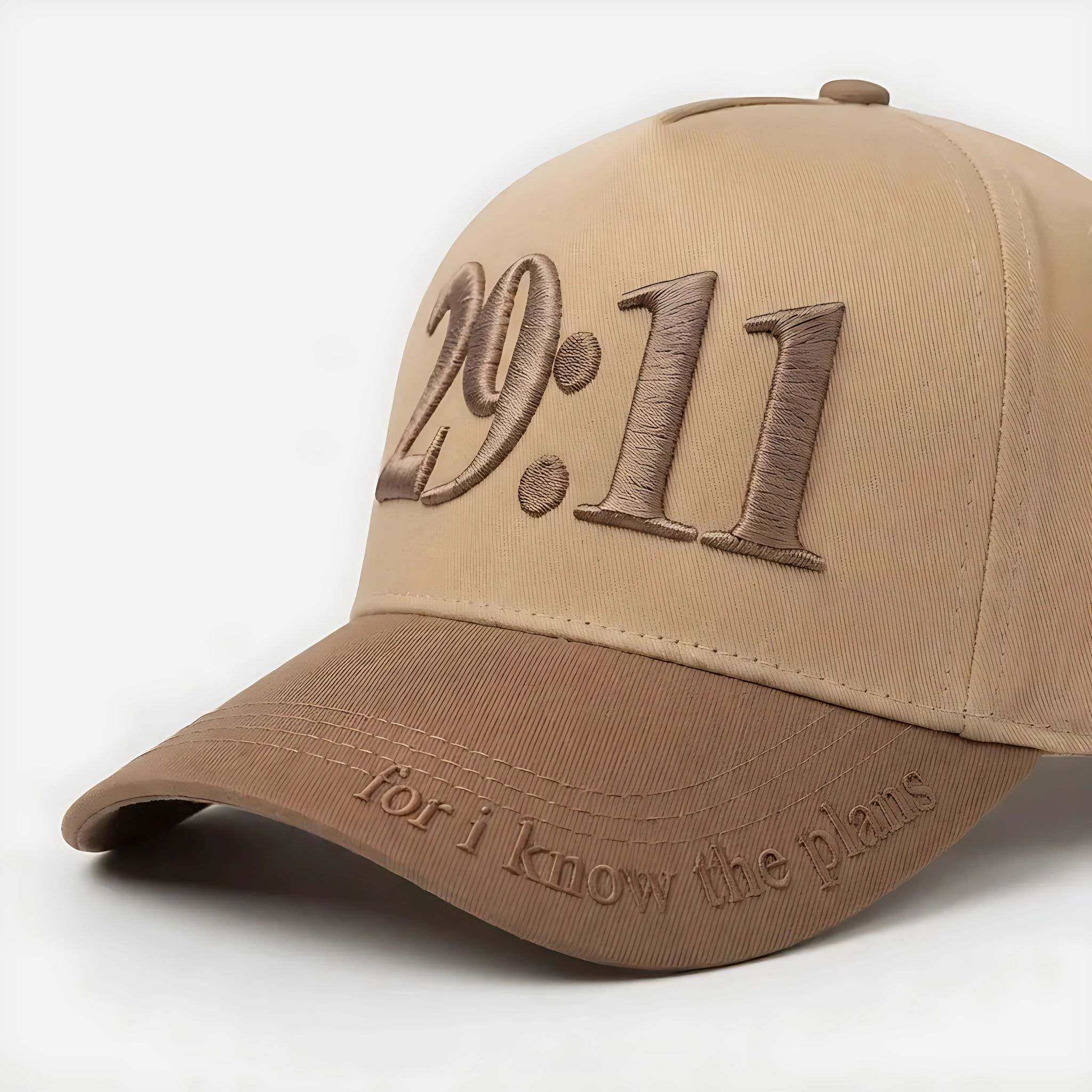Jeremiah 29:11 3D Embroidered 5-Panel Baseball Snapback Cap, Christian Gift, Faith Apparel