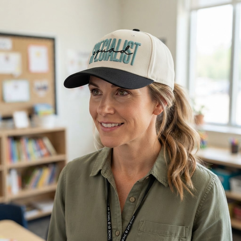 Specialist Squad, Baseball Hat, Embroidered Cap, Teacher Gift, Work Hat