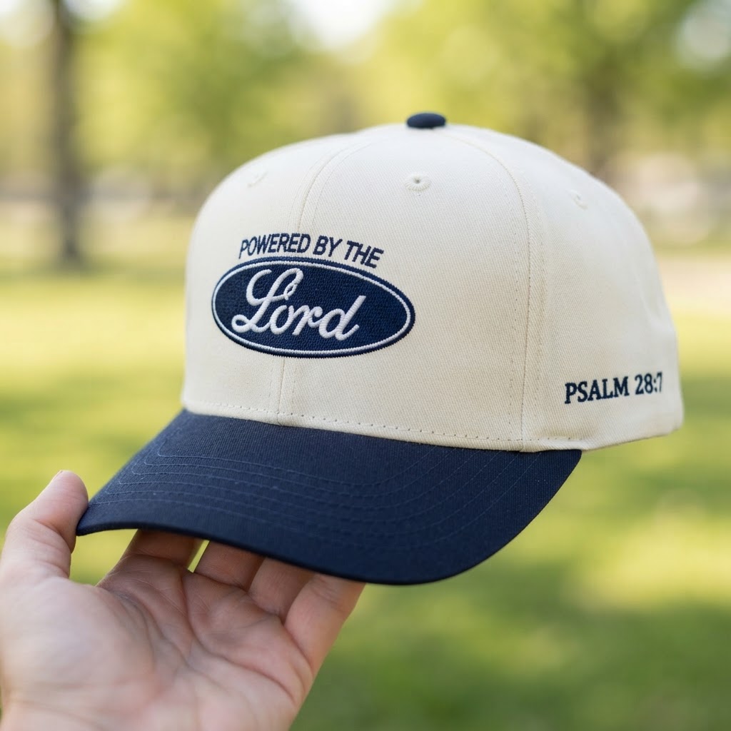 Powered By The Lord, Baseball Hat, Snapback Cap, Christian Gift, Faith Hat