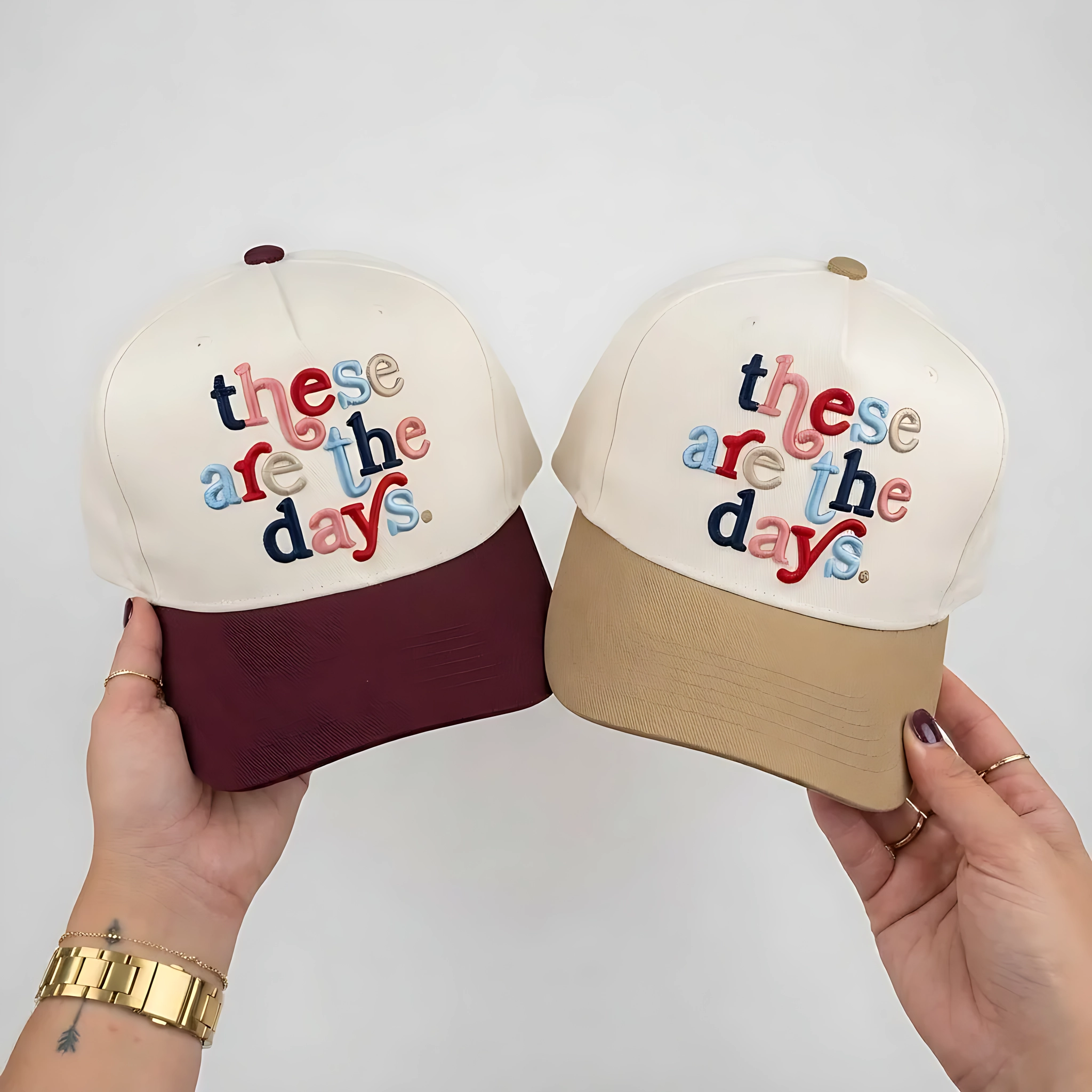 These Are The Days 3D Embroidered Pre-Curved Visor, Baseball Cap, Game Day Gift, Sports Headwear