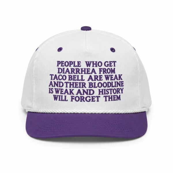 Diarrhea From Taco Bell, Baseball Hat, Snapback, Funny Gag Gift, Funny Meme Hat