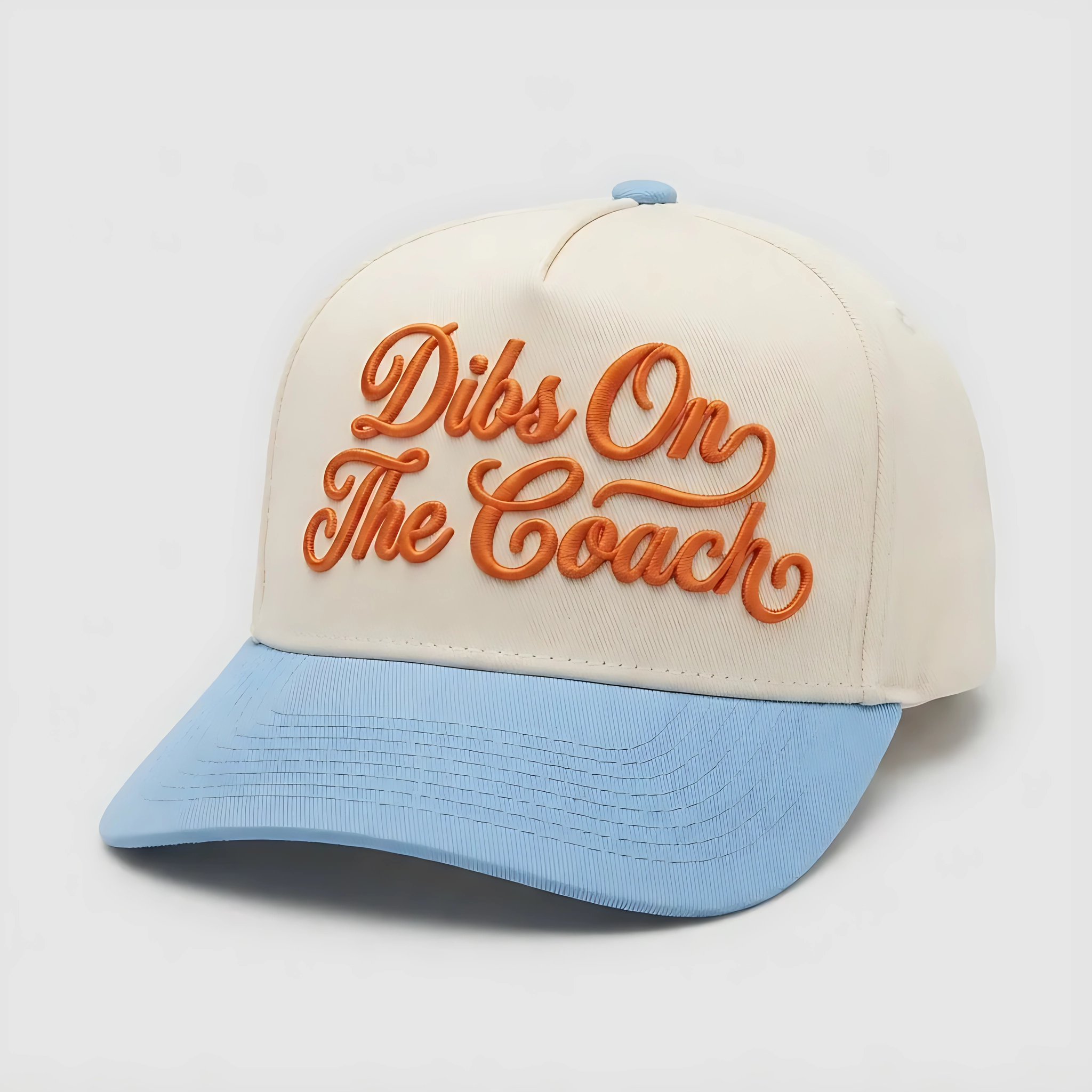 Dibs On The Coach 3D Puff Embroidered Baseball Cap, Coach Wife Gift, Sports Hat