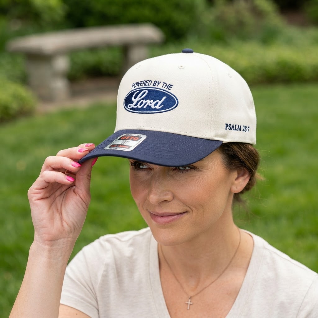 Powered By The Lord, Baseball Hat, Snapback Cap, Christian Gift, Faith Hat