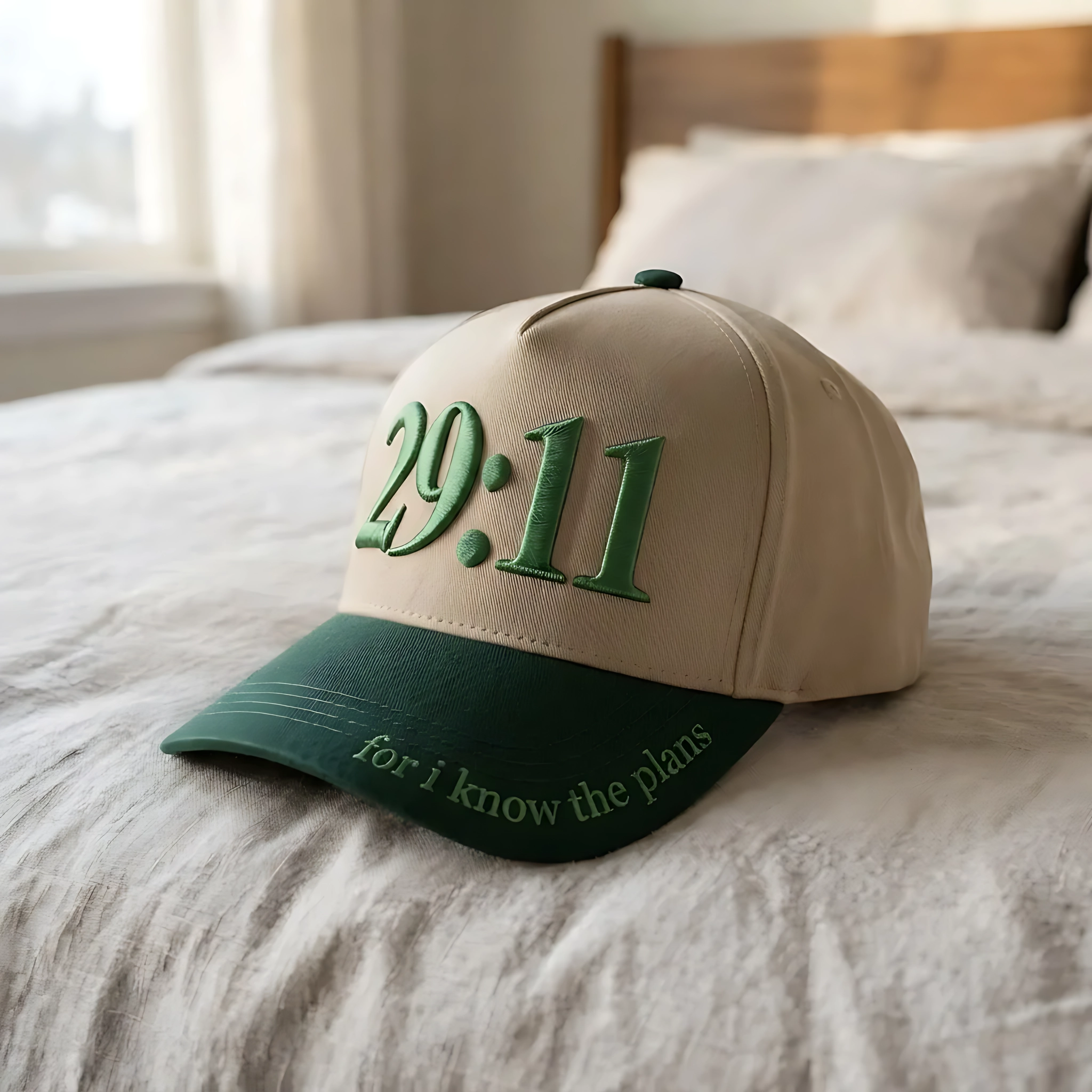 Jeremiah 29:11 3D Embroidered 5-Panel Baseball Snapback Cap, Christian Gift, Faith Apparel