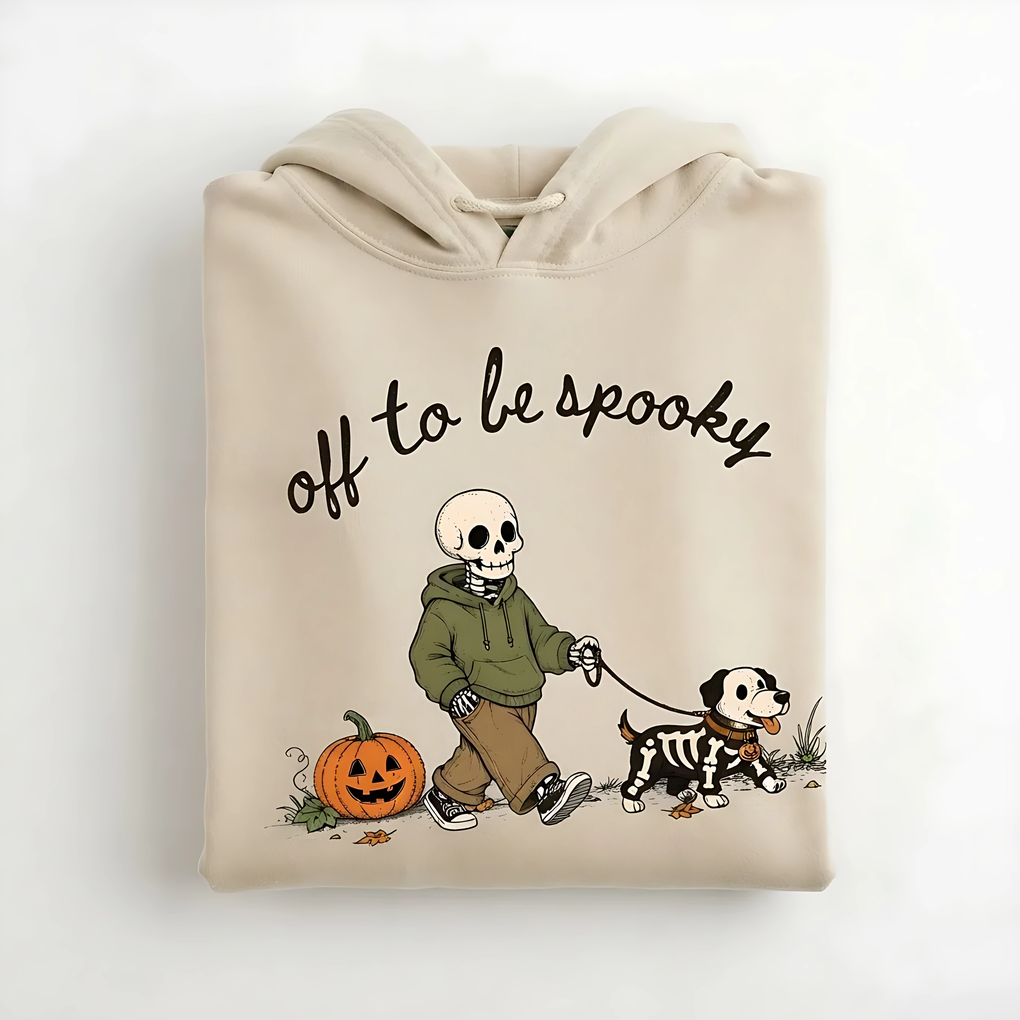 Off To Be Spooky Printed Skeleton Dog Graphic Shirt, Halloween Gift Sand Dog Mom