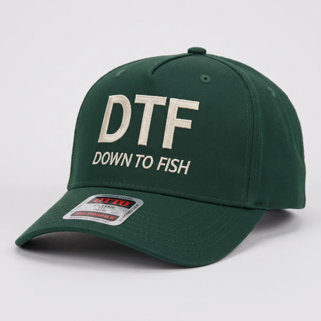 DTF Down To Fish, Baseball Hat, Trucker Cap, Fishing Wear, Funny Angler Gear