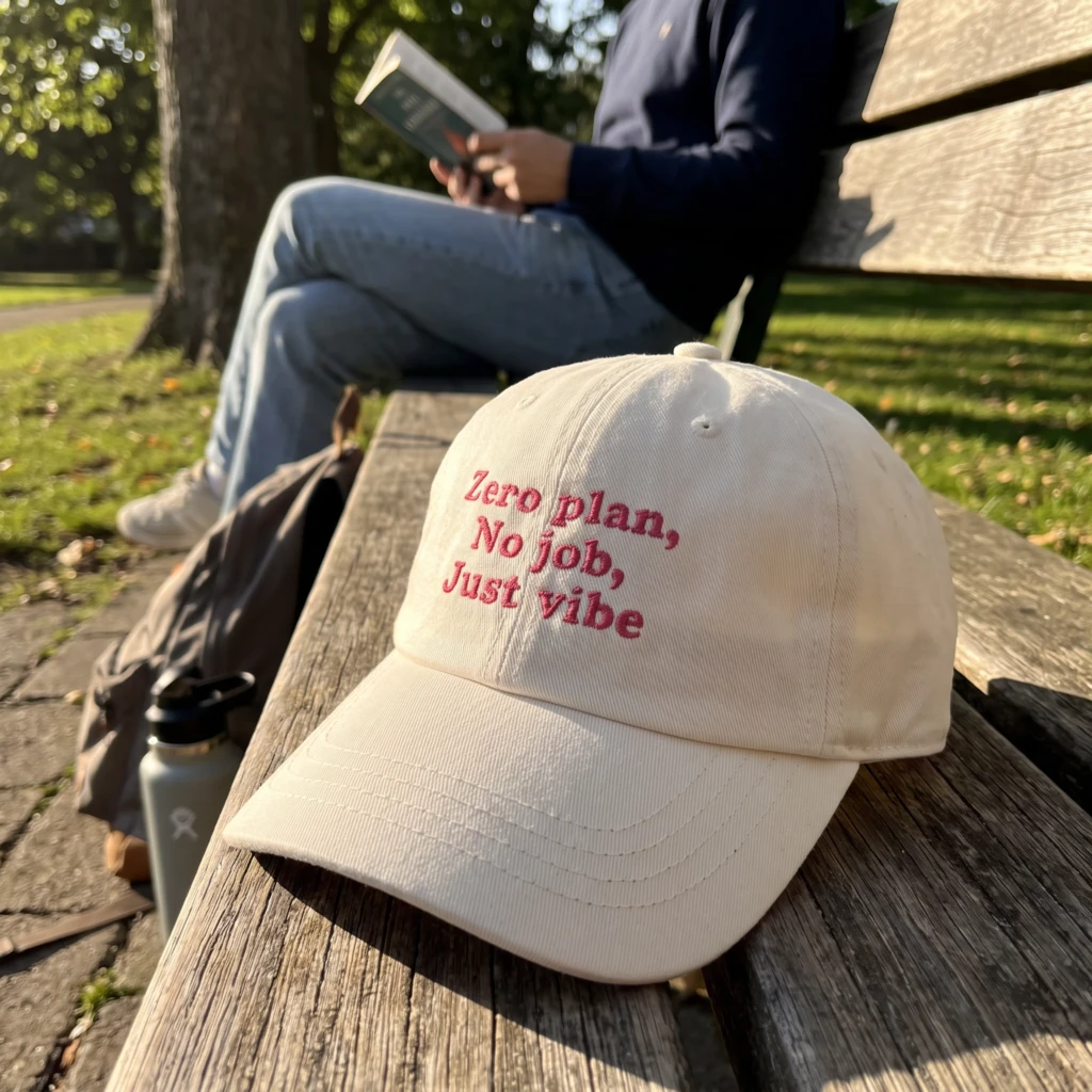 Zero Plan No Job Just Vibe, Baseball Hat, Dad Cap, Casual Wear, Funny Hat