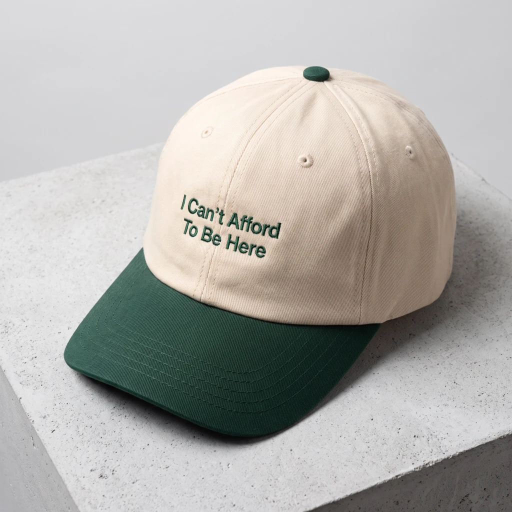 I Can’t Afford To Be Here, Baseball Hat, Trucker Cap, Everyday Wear, Funny Hat