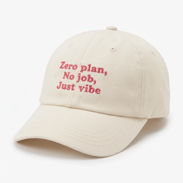 Zero Plan No Job Just Vibe, Baseball Hat, Dad Cap, Casual Wear, Funny Hat