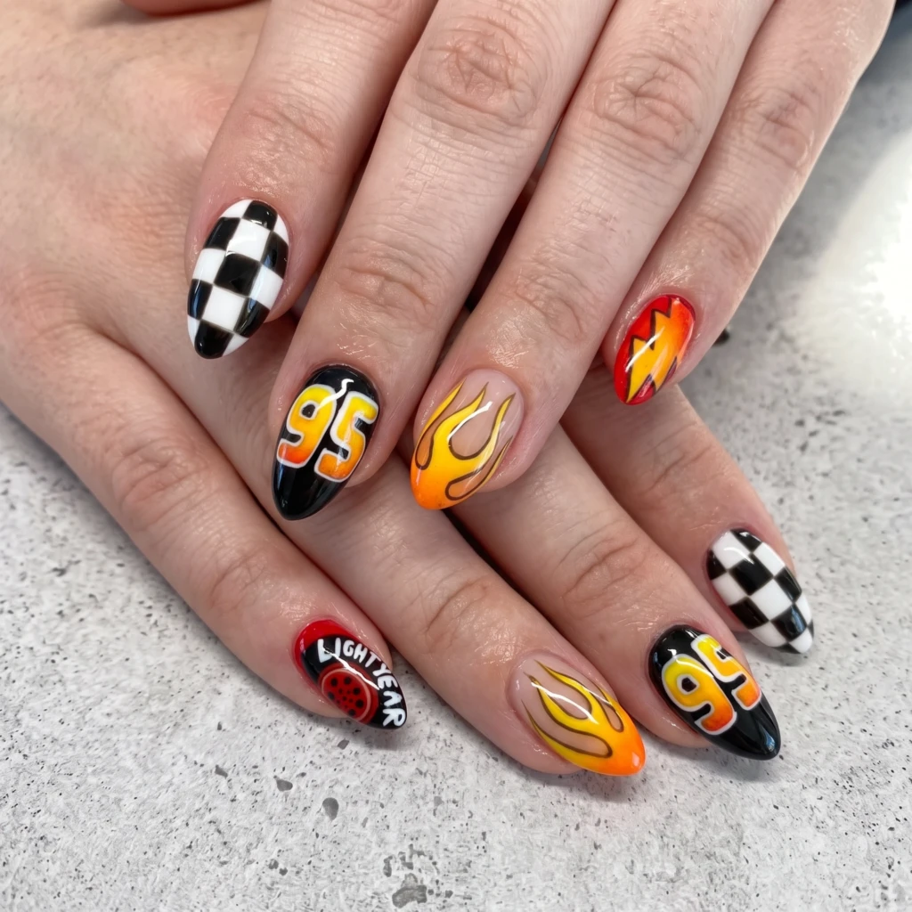 Red Lightning Mcqueen Racing Art, Almond Press On Nails, Disney Vacation Wear