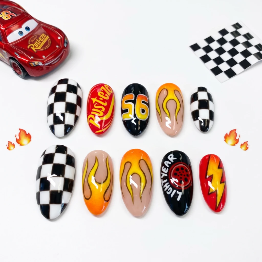 Red Lightning Mcqueen Racing Art, Almond Press On Nails, Disney Vacation Wear