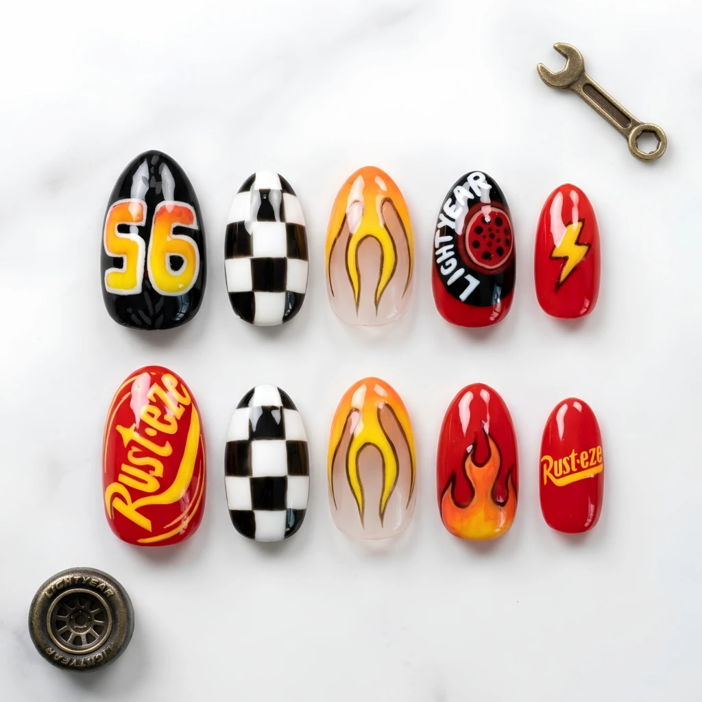 Red Lightning Mcqueen Racing Art, Almond Press On Nails, Disney Vacation Wear
